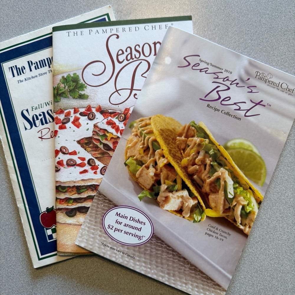 The Pampered Chef Season's Best Recipe Collection Set of 3